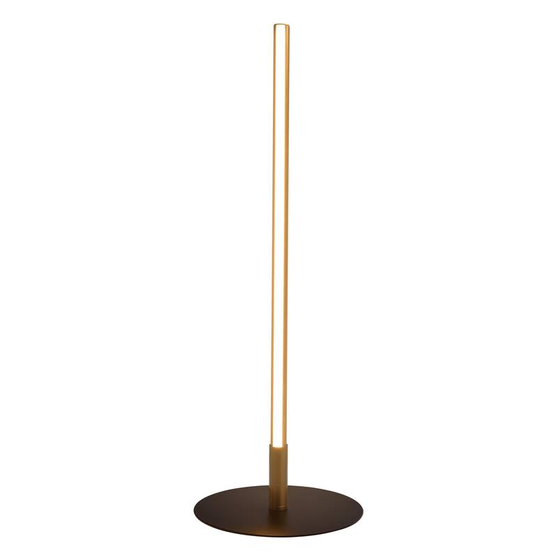 Black LED Table Lamp with On/Off Switch Round Metal Base