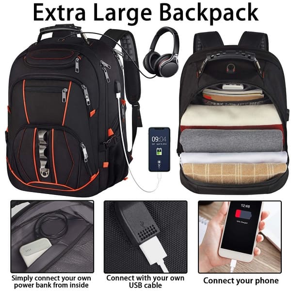anti theft laptop backpack with usb Water-Resistant Anti-Theft Travel Laptop Backpack with USB Charging Po