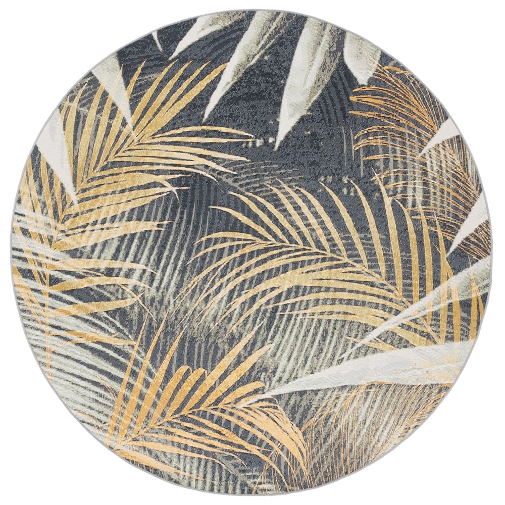 SAFAVIEH Barbados Bernadeta Tropical Botanical Waterproof Patio Backyard Rug