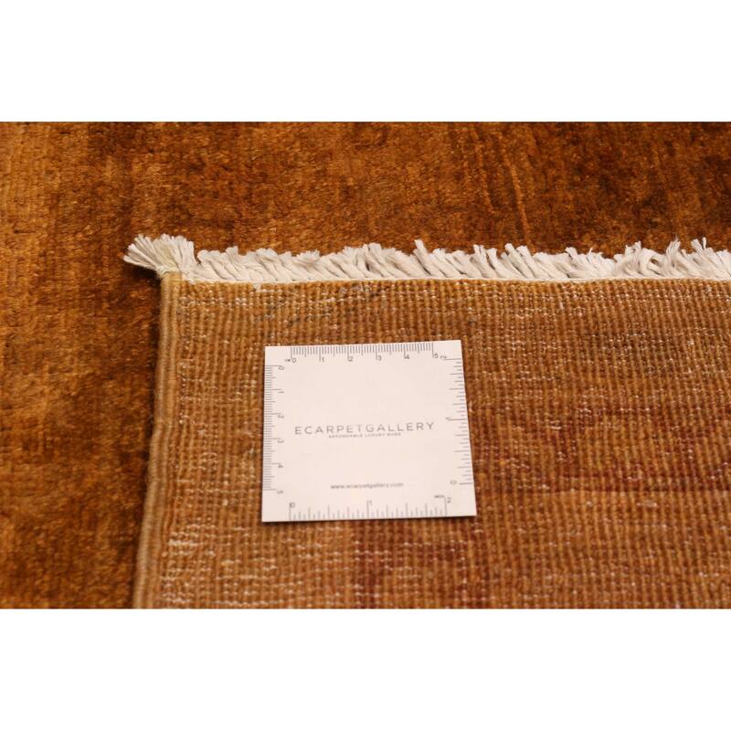ECARPETGALLERY Hand-knotted Vibrance Brown Wool Rug - 8'1 x 9'9