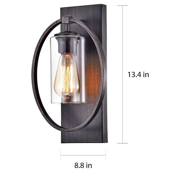 Anastasia Single Light Wall Sconce with Clear Glass Shade - N/A