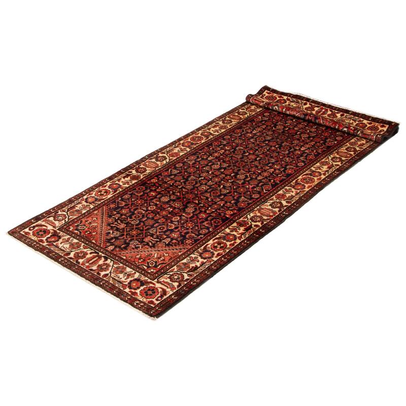 ECARPETGALLERY Hand-knotted Andelz Navy Wool Rug - 3'10 x 10'4