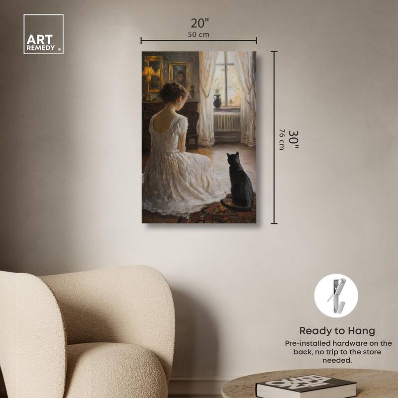 Her Faithful Companion Canvas by Art Remedy, Gallery Wrapped
