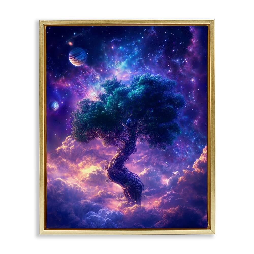 Stupell Tree Of Life Through Clouds Framed Floater Canvas Wall Art Design By Wumples