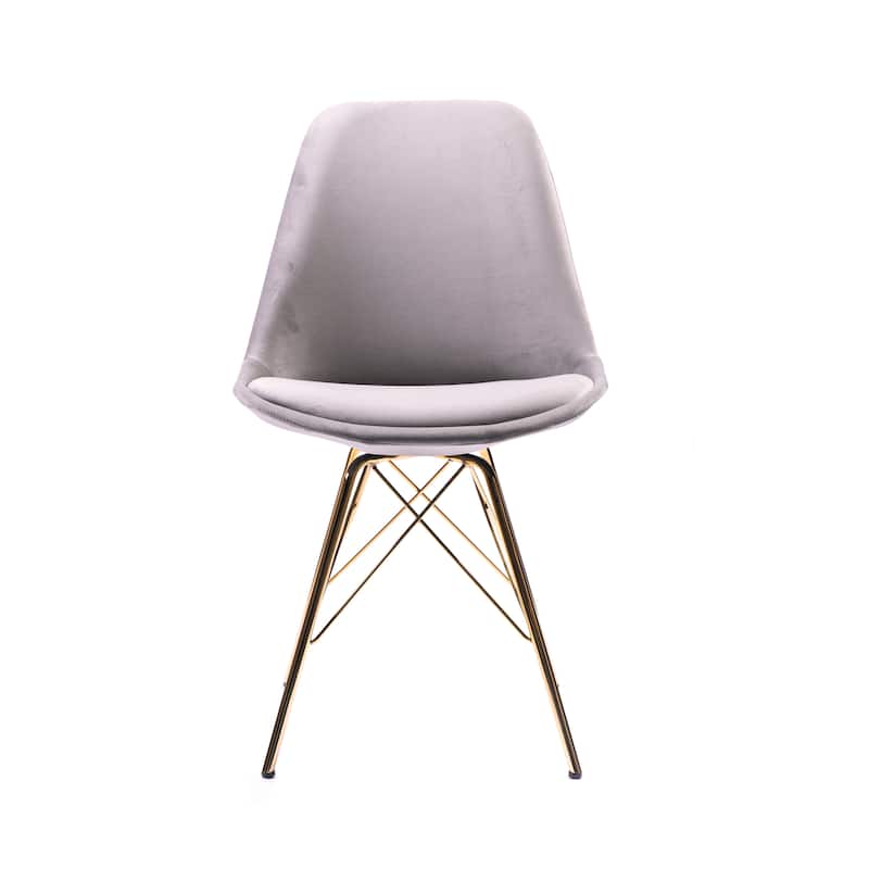 Porthos Home Alia Dining Chairs Set Of 2, Velvet And Gold Chrome Legs