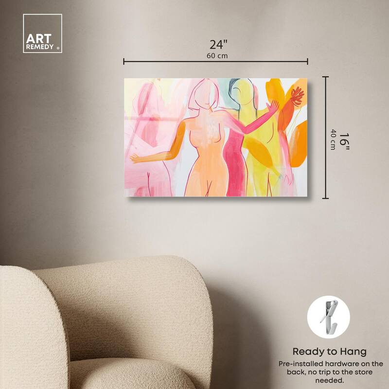Three Graces Acrylic by Art Remedy, Ready to Hang