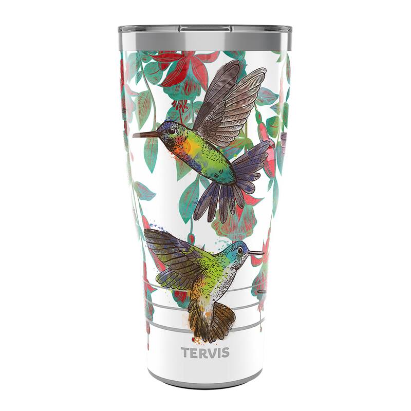 Tervis Traveler Colorful Hummingbirds Triple Walled Insulated Travel Tumbler, Stainless Steel - 30oz - 30oz