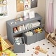 preview thumbnail 13 of 30, 3-Drawer Storage Cabinet with Slide-Out Drawers and Wheels for Multi-Functional Home Organizer - 40" x 13" x 24.5" (L x W x H)
