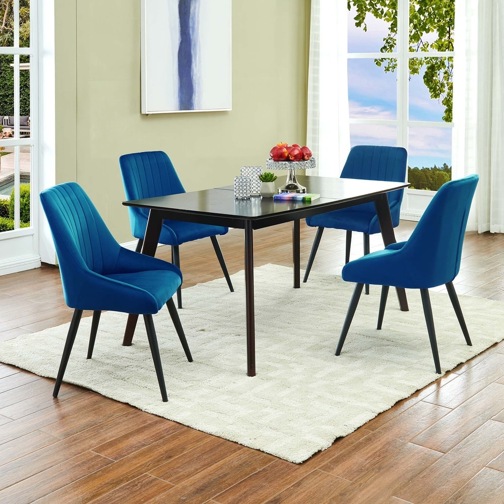 Contemporary Upholstered Velvet Side Chairs - 23.5L×20.5W×35.5H