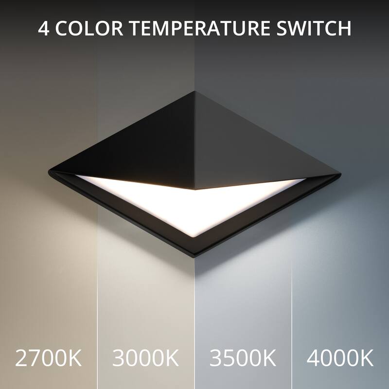 Pique 7in LED Outdoor Wall Sconce 2700K in Black - 7