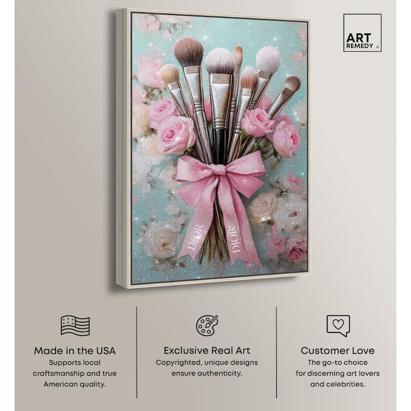 Bouquet of Make Up Brushes Canvas by Art Remedy