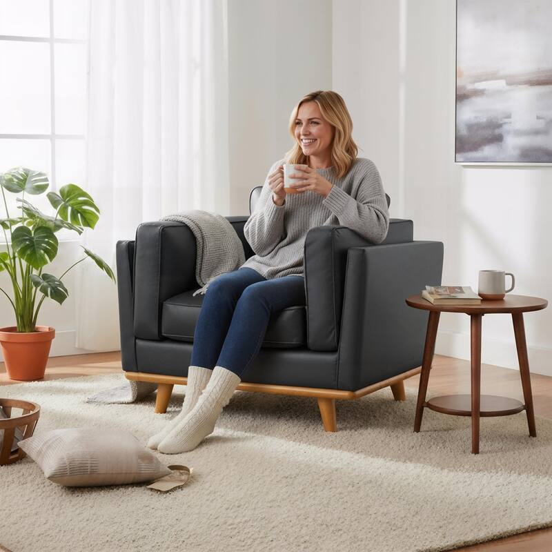 MCombo Napa Leather Couch, Leather Sofa