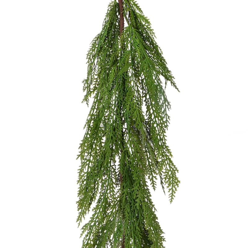 4' x 8" Lebanon Cedar Full Outdoor Artificial Christmas Garland, Unlit