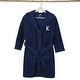 preview thumbnail 62 of 104, Sweet Kids 100% Polyester SUPER PLUSH Double Brushed Hooded Bathrobe with White Bookman Monogram