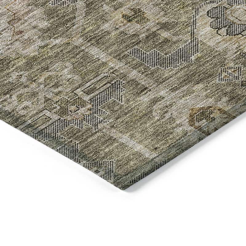 HomeRoots Oriental Traditional Rectangle Outdoor Rug