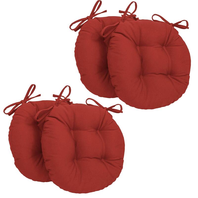 16-inch Round Indoor Twill Chair Cushions (Set of 2 or 4) - 16 x 16