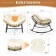 preview thumbnail 5 of 44, Oversized Indoor Outdoor Royal Papasan Rocking Chair, Patio Egg Rocker with Cushions, 450 lb Capacity