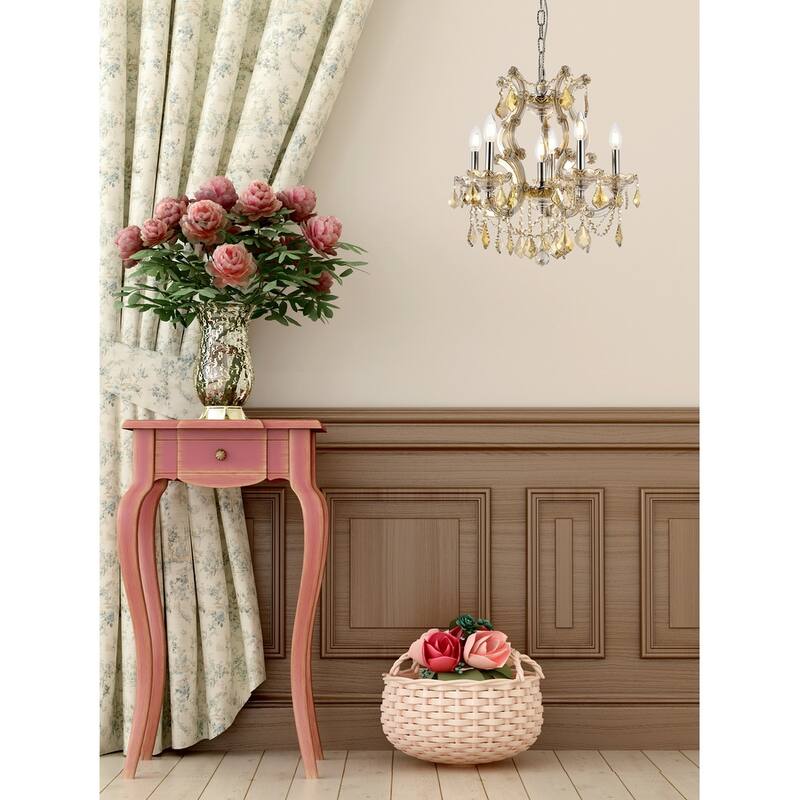 Fleur Illumination Collection Pendant D:20in H:25in Lt:6 Gold Finish