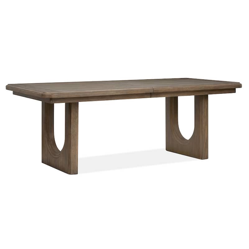 Magnussen Home Westbourne Dark Umber Extendable Trestle Dining Table - 40''W x 84''D x 30''H - 40''W x 84''D x 30''H