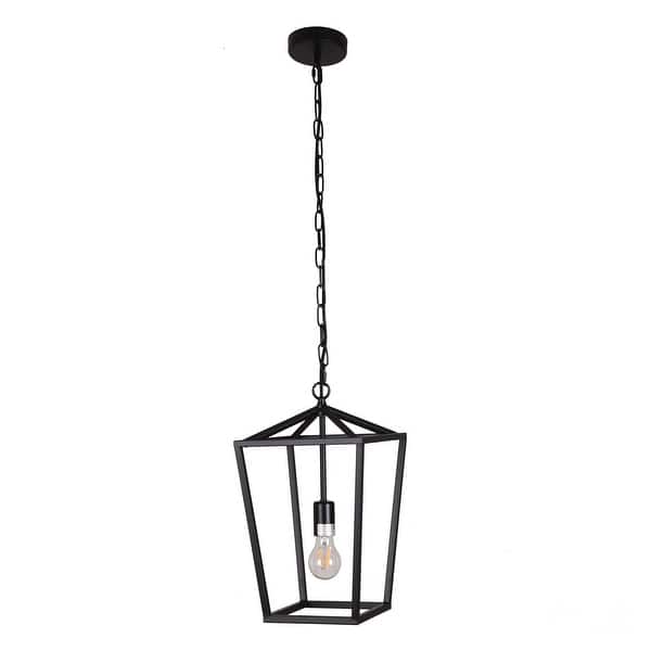 Shop Jl Styles Inc Black Single Light Lantern Pendant Overstock