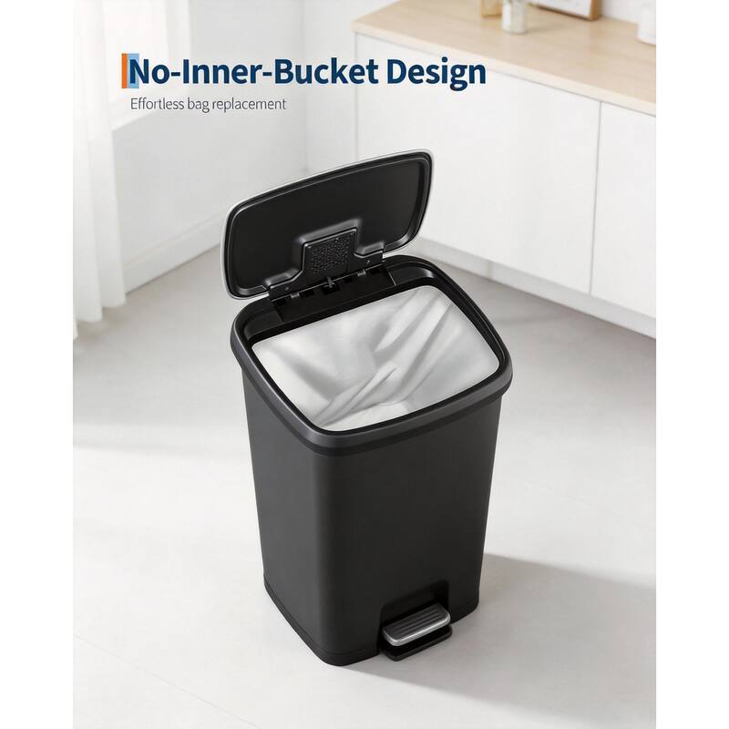 13 Gallon / 50 Liter Step-On Kitchen Trash Can