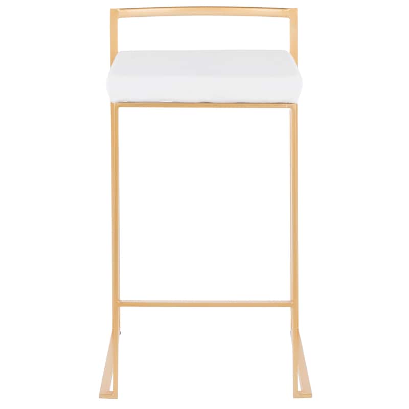 Silver Orchid Forrest Gold Stackable Fully Welded Counter Stool (Set of 2)