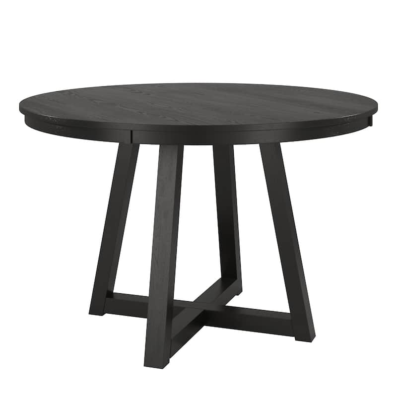 Harstad 47" Wood Finish Fixed Top Round Dining Set by iNSPIRE Q Modern