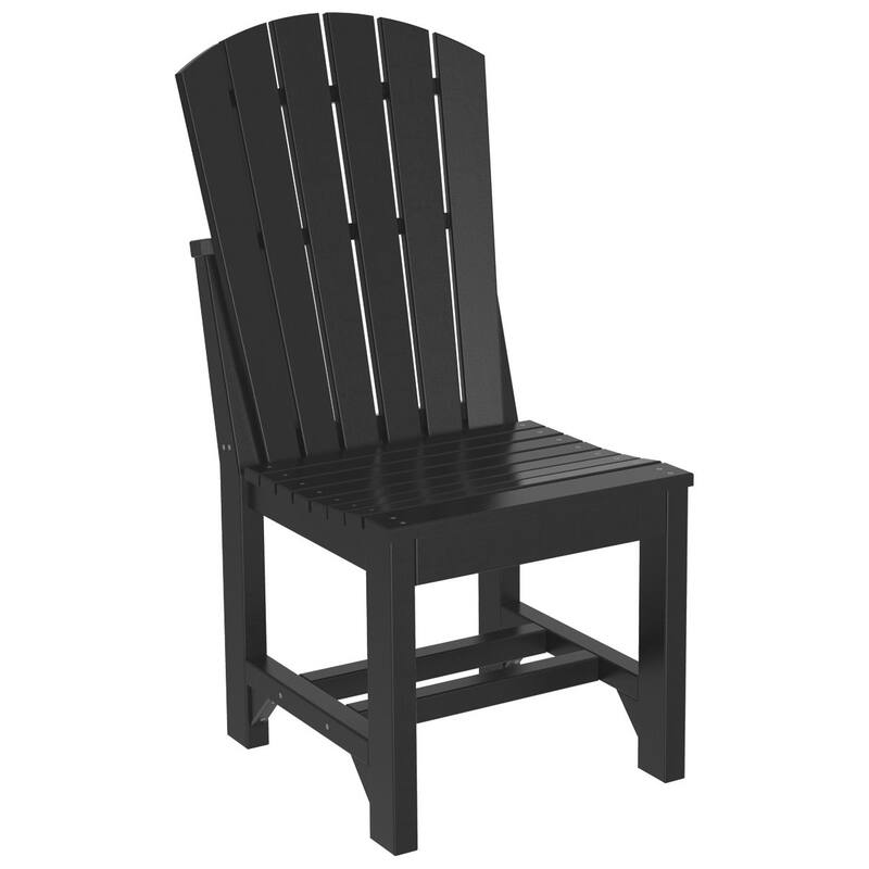 Set of 4 Poly Lumber Adirondack Dining Chairs
