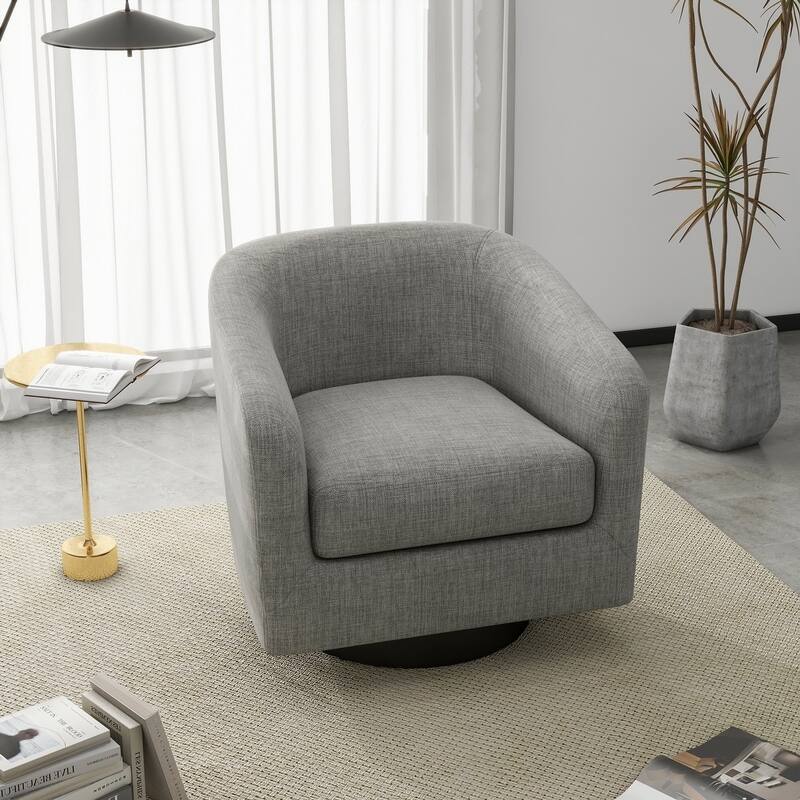 UIXE 360° Swivel Barrel Accent Chair Armchair For Living Room