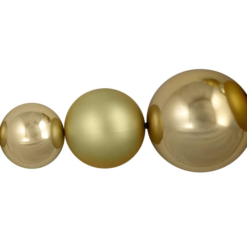 6' Shiny and Matte Shatterproof Ball Christmas Swag