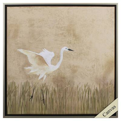 Egret Alighting I - Giclee on Canvas