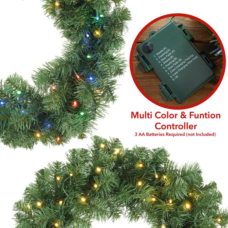 Green Fir Artificial Holiday Christmas Wreath Holiday Décor