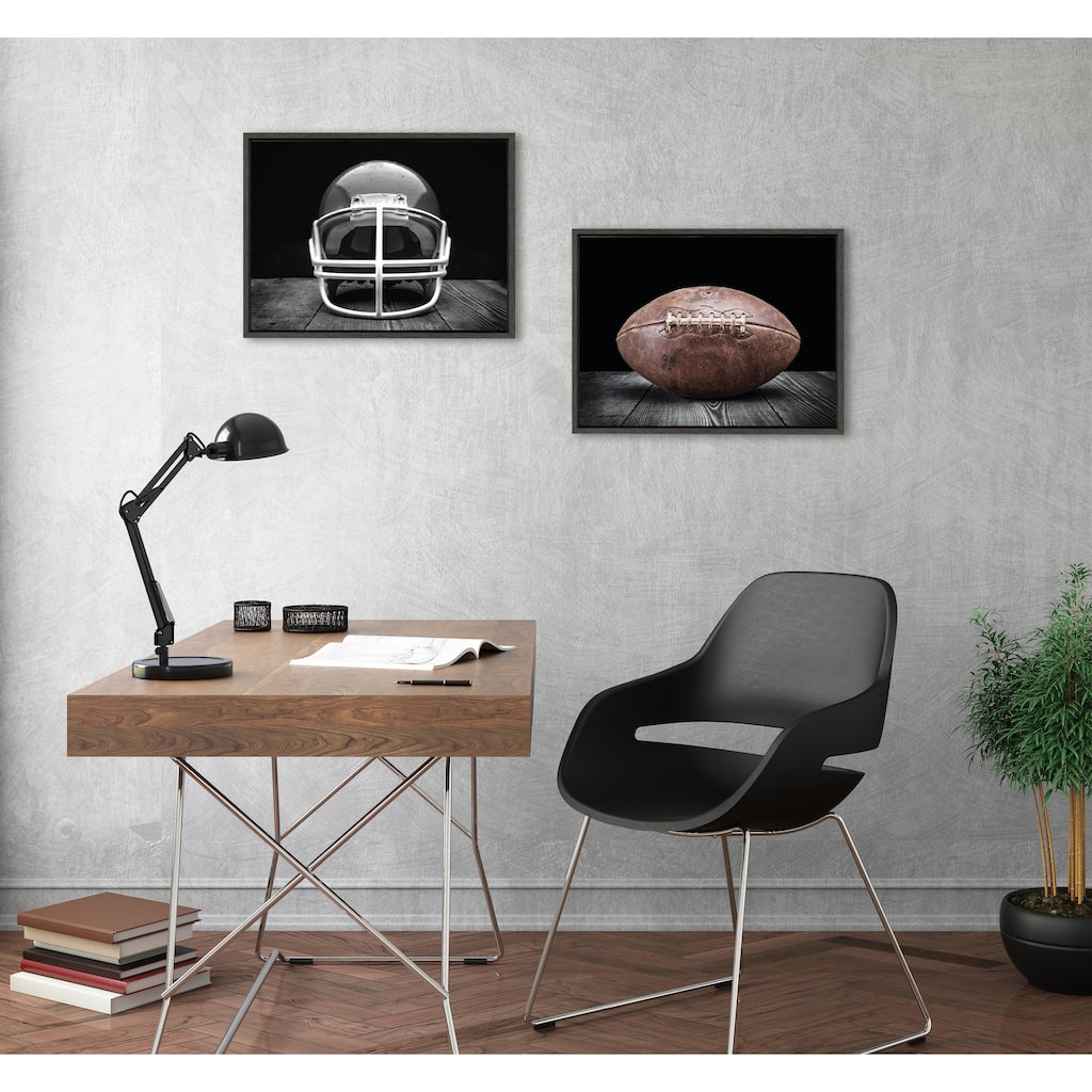 Kate and Laurel Vintage Football Canvas by Saint and Sailor Studios