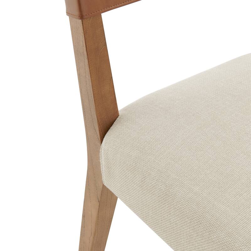 NPD Furniture Kylo Faux Leather/ Linen Dining Side Chair (Set of 2)