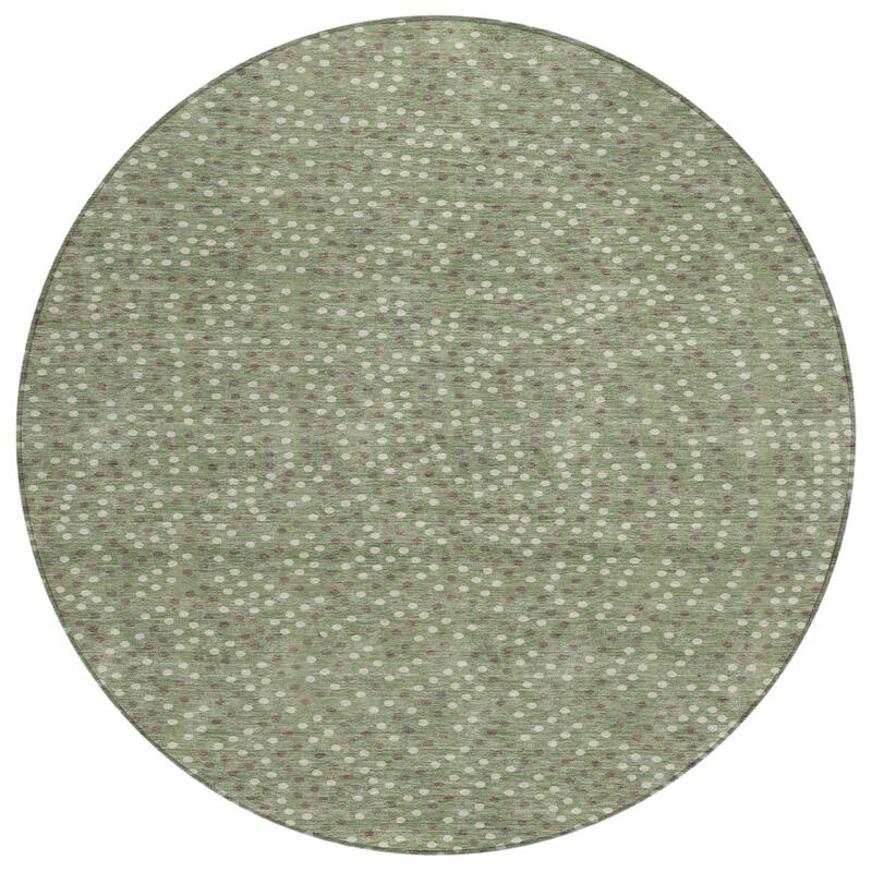 HomeRoots Polka Dot Transitional Rectangle Outdoor Rug