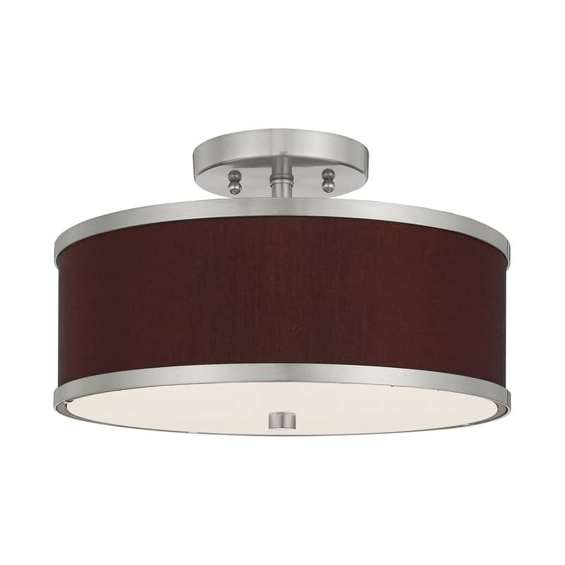 Livex Lighting 2-light Fabric Shade Ceiling Mount, 60422, 62627, 60412, 60402