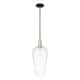 Option Black Antique Brass / Clear Deco Swirl