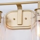 preview thumbnail 12 of 12, Mid-century Modern 4-Light Bathroom Vanity Lights Transitional Wall Sconces with Seeded Glass
