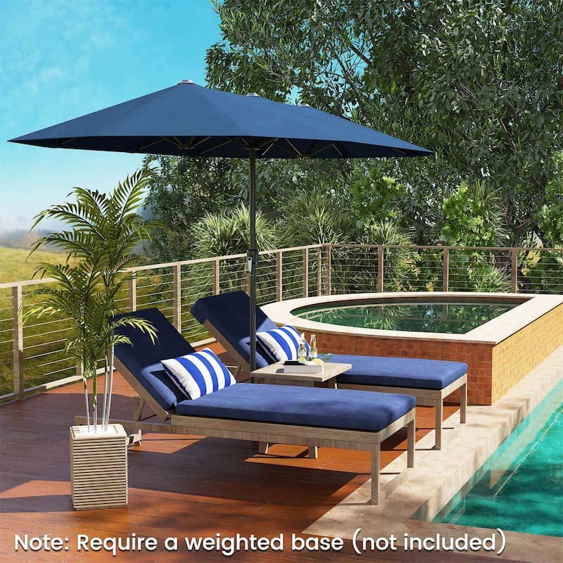 Costway 13 FT Large Patio Umbrella Outdoor Double-Sided Table Market - See Details