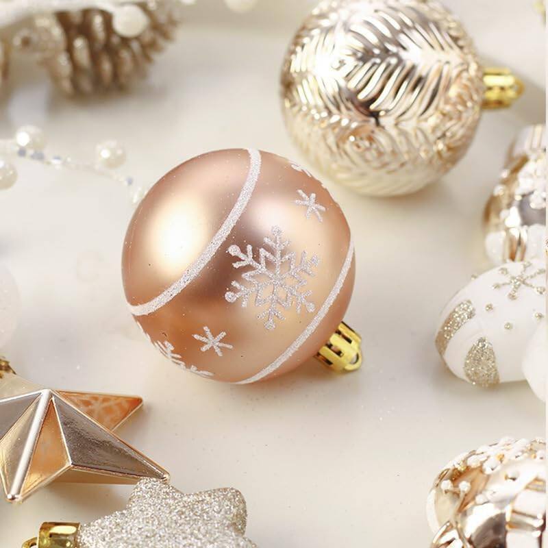 70 Shatterproof Christmas Ball Ornaments Set - N/A