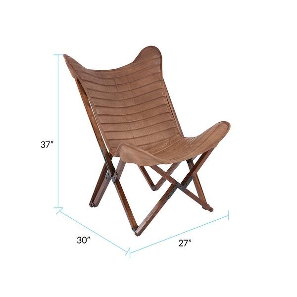 dimension image slide 0 of 2, Carbon Loft Taymor Leather Director's Chair