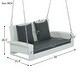 preview thumbnail 32 of 47, 2-Person Wicker Hanging Porch Swing with Chains, Cushion and Pillow