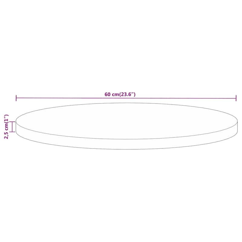 vidaXL Table Top Replacement Coffee Dining Room Furniture Round Solid Wood