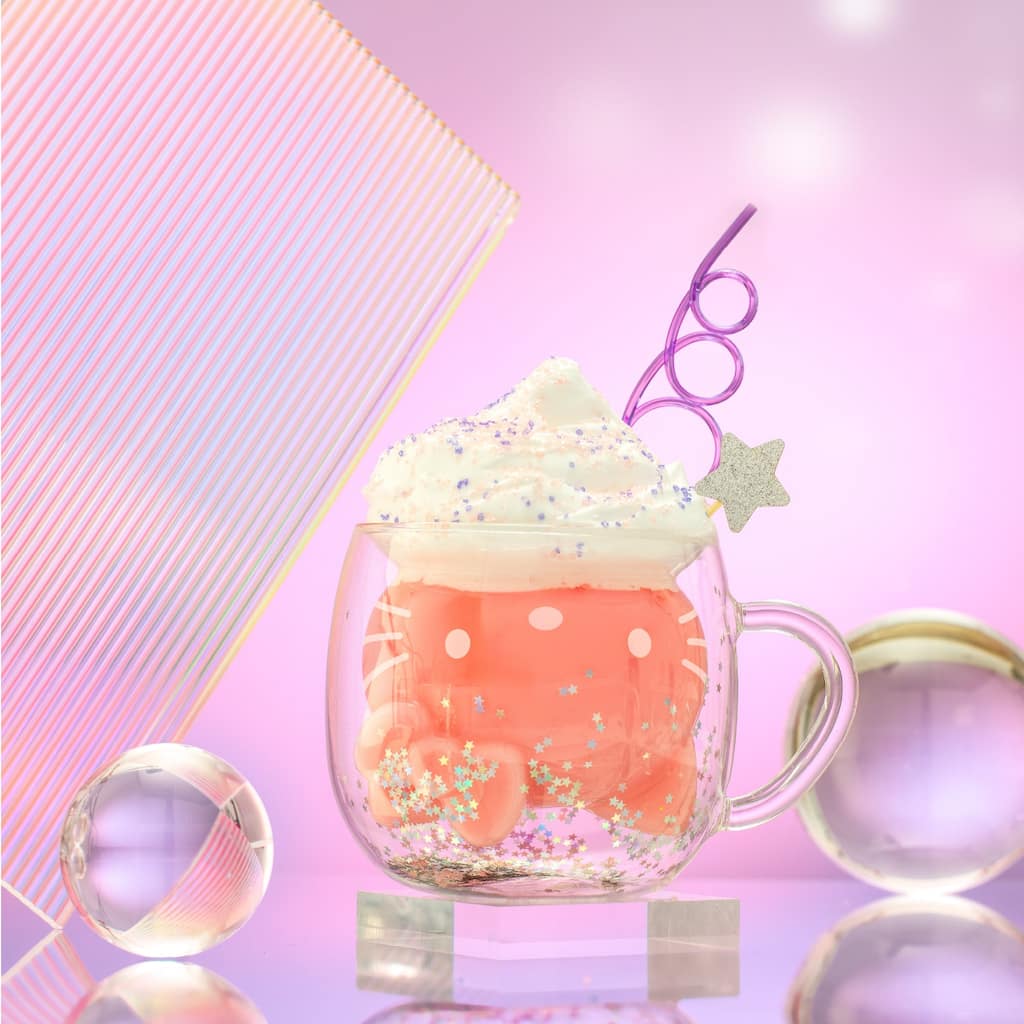 Hello Kitty® 50th Anniversary Limited Edition 3D Double Wall Glass Mug - 13.5 oz