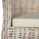 preview thumbnail 4 of 5, SAFAVIEH Callista White Washed Wicker Club Chair - 24" x 26" x 35"
