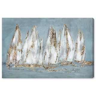 Sailing Horizons Coastal Canvas Glam Beach Wall Art by Art Remedy ...