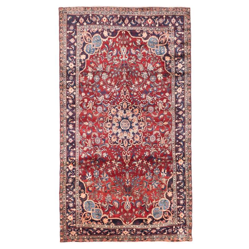 ECARPETGALLERY Hand-knotted Anatolian Red Wool Rug - 5'1 x 9'1
