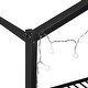 preview thumbnail 13 of 50, Montessori Bed Floor Bed with Storage Shelves and LED Lights Metal House Bed with Roof & Slats for Kids Teens