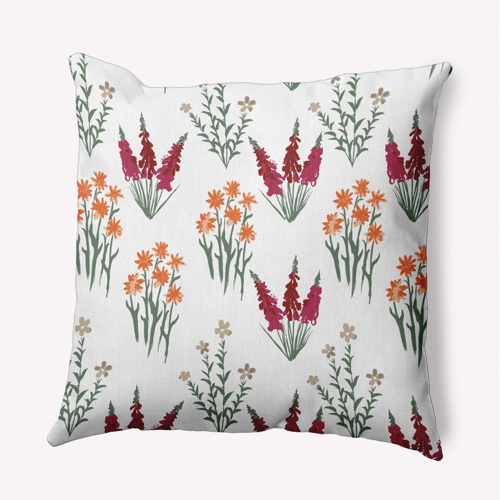 Flower Field Decorative Throw Pillow