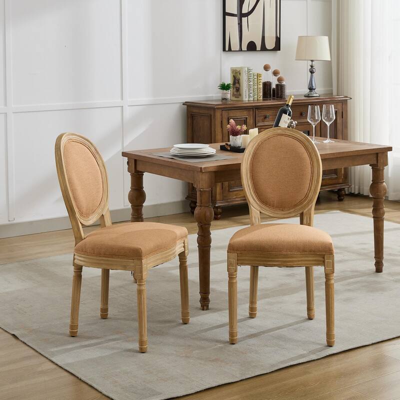 Set of 2 Antique French-Style Dining Chairs